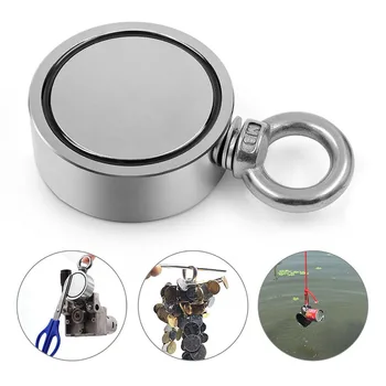 

Dia60mm 300KG Super Strong Magnet Round Neodymium Double Sided Pulling Force Fixing Parts Fishing Searching Objects Magnet
