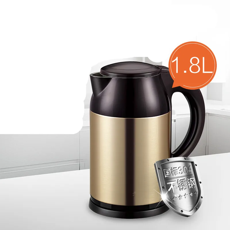 electric kettle has large capacity of 1.8 litres double stainless steel