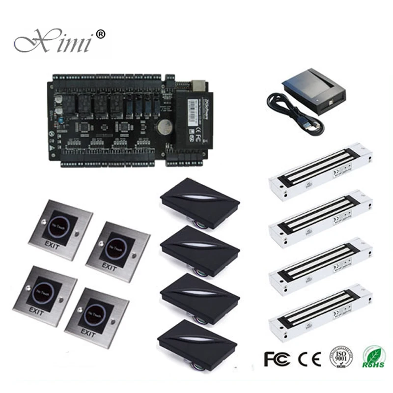 

High Security Good Quality Free Shipping ZK Smart Card Access Control System With TCP/IP Communication Free Software And SDK