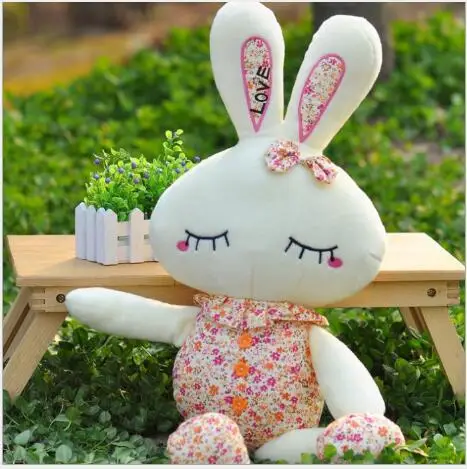 WYZHY плюшевые игрушки 1,2 м цветочный любимый кролик тряпичная кукла, чтобы отправить детей девочек креативный подарок на день рождения 40 см