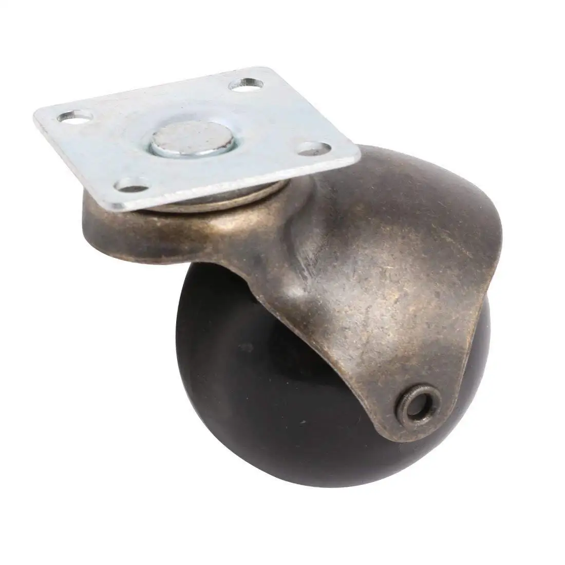4 Pack Swivel Top Plate Hooded Ball Caster Wheels Antique Bronze 1.5-inch No Brake Furniture Chair Spherical Caster 4 Pack Swivel Top Plate Hooded Ball Caster Wheels Antique Bronze 1.5-inch No Brake Furniture Chair Spherical Caster