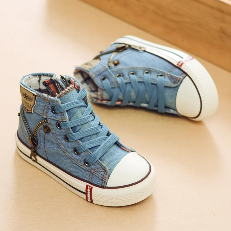 

2018 Autumn Expert Skill Children Casual Shoes Boys Girls Sport Shoes Breathable Denim Sneakers Kids Canvas Shoes Baby Boots
