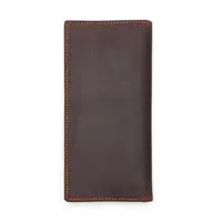 Mens Long Crazy Horse Leather Wallets Men Genuine Wallet Clutch Vintage Male Purse 2