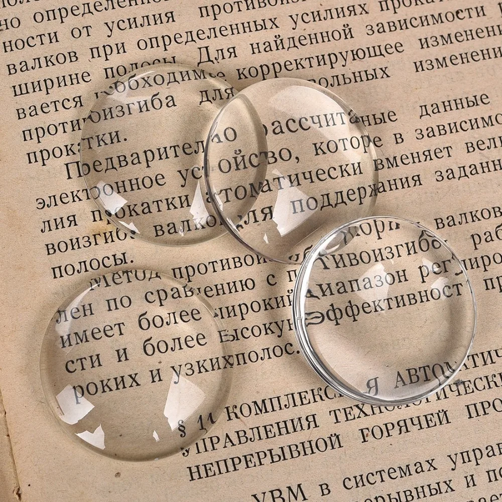 5 шт./лот 38 мм круглые кабошоны прозрачное стекло прозрачная плоская задняя часть