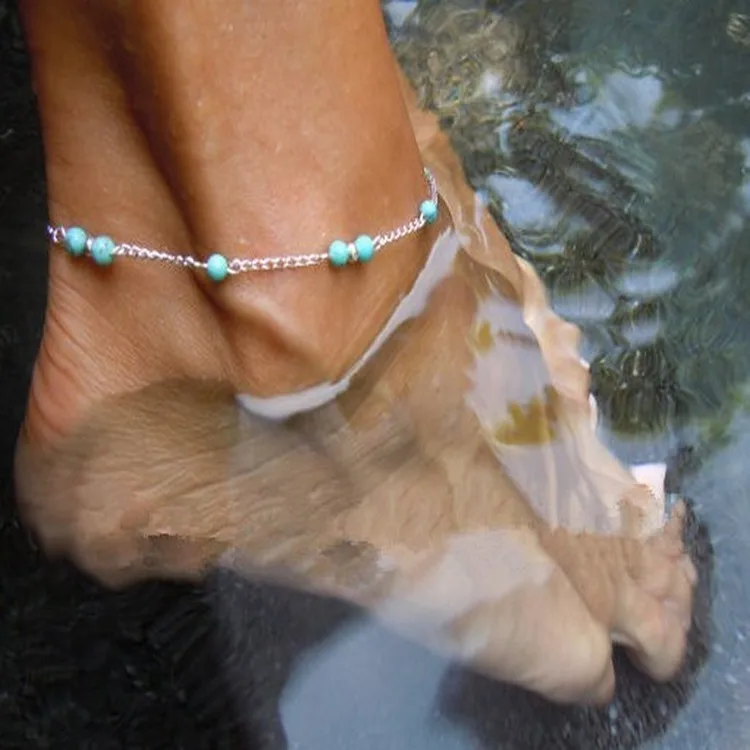 Wholesale Sales Unique Nylon Beaded Beads Chain Anklets Souvenirs Ankle Bracelet Foot Jewelry Fast New Product Launch