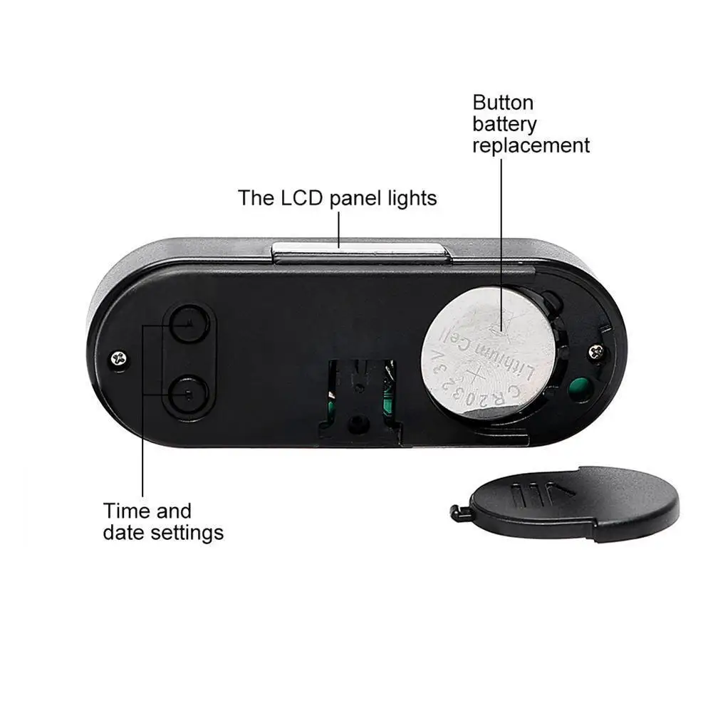 Portable 2 in 1 Car Digital LCD Clock & Temperature Display Auto Dashboard Clocks Backlight Electronic Screen Clock with Battery Portable 2 in 1 Car Digital LCD Clock & Temperature Display Auto Dashboard Clocks Backlight Electronic Screen Clock with Battery