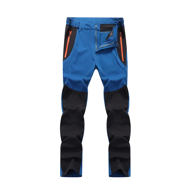 Refire gear мужские эластичные быстросохнущие Термические велосипедные штаны дышащий треккинг нейлоновые брюки походные альпинистские штаны - Цвет: Black Dark Blue