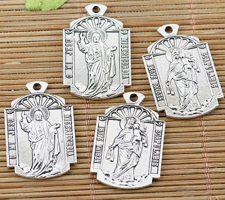 10 шт тибетские серебряные религиозные NTRA SRA DEL Портретные амулеты - Окраска металла: size 30x18mm