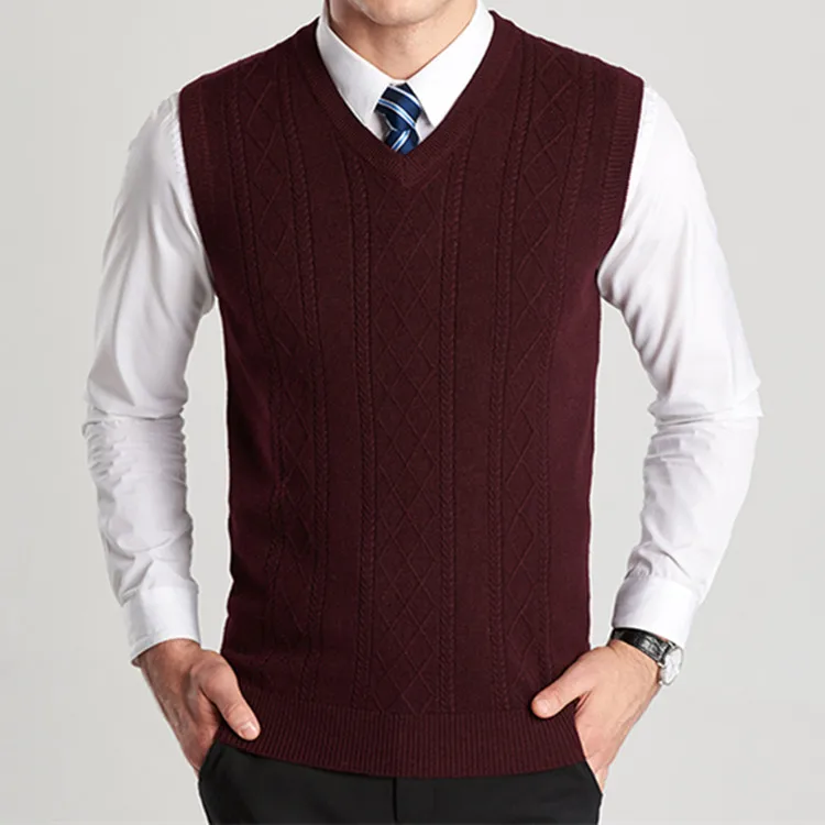 

New Arrival Fashion Waistcoat Autumn Winter Style Men Sweater Computer Knitted Casual V-neck Vest, Sleeveless Size S M L XL XXL