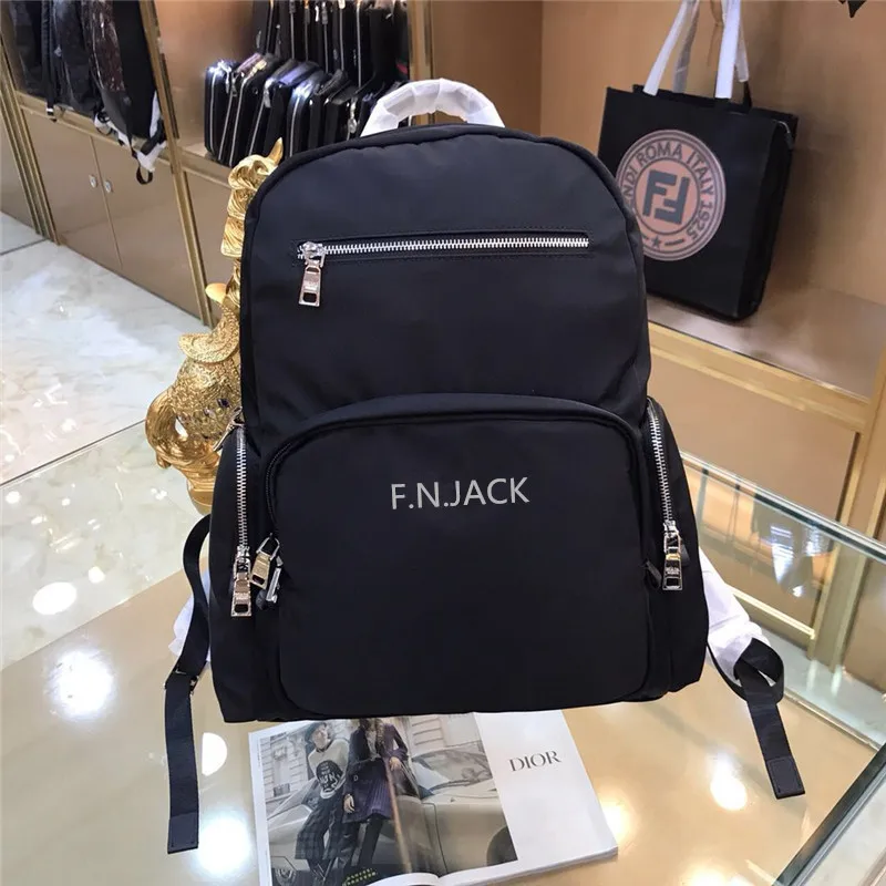 

F.N.JACK Men's Soft Cow Leather Bags Genuine Leather Box Backpack Casual Solid Zipper Backpacks 2019 Size 34cm X 42cm X 014cm