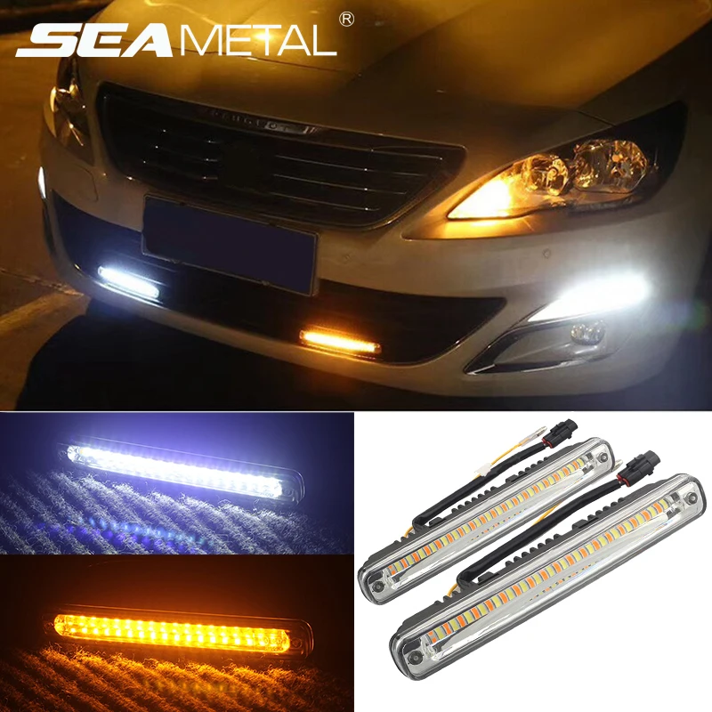 

Car Styling Daytime Running Lights Day Light LED 12V DRL White Auto LED Car Driving Signal Lamps High bright DRL External Light