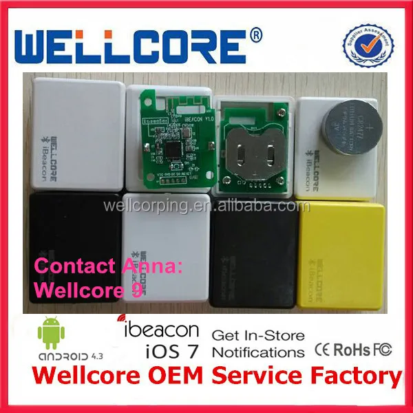 Bluetooth, BLE 4,0 Ibeacon Бесконтактное устройство с Ce и Fcc расположение Ibeacon с батареей Cr2477