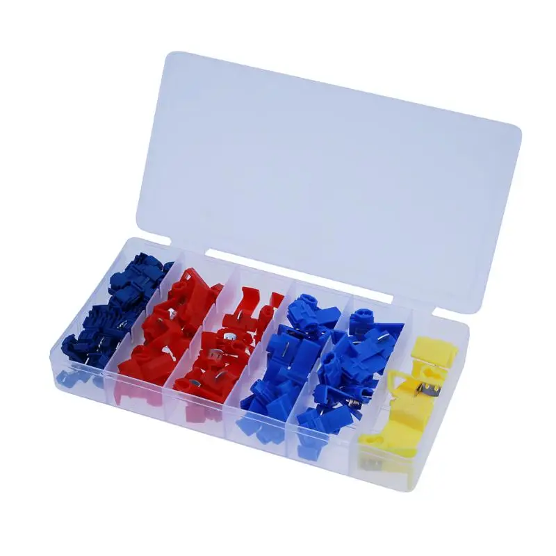 

65pcs Insulated 0.5-6mm Quick Splice Cable Wire Connector Insulating Crimp Terminals 24-10 AWG Cable Connectors Terminal Kit