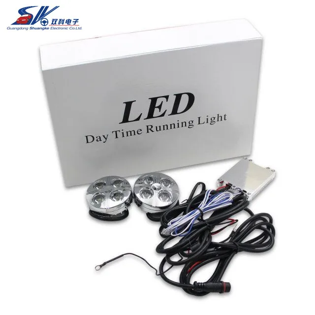 

22sets New update super Ultra Bright Aluminium LED Daytime Running Auto Car DRL COB Driving Fog lamp DC 12V 100% Waterproof