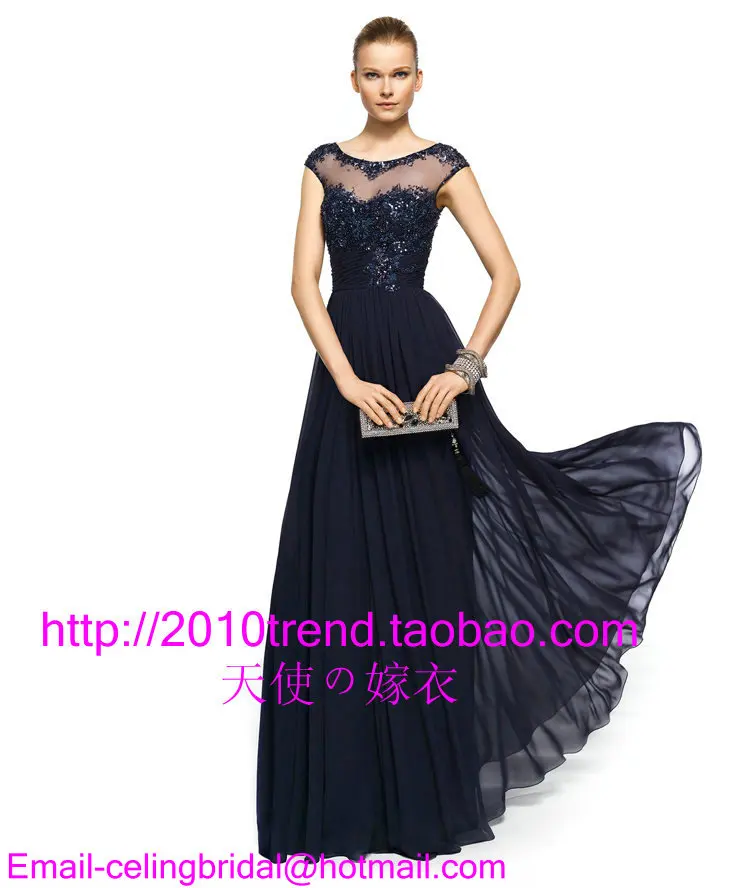 

free shipping maxi dinner dress 2013 vestidos new fashion sexy elegant formal evening gowns beaded long chiffon party dresses