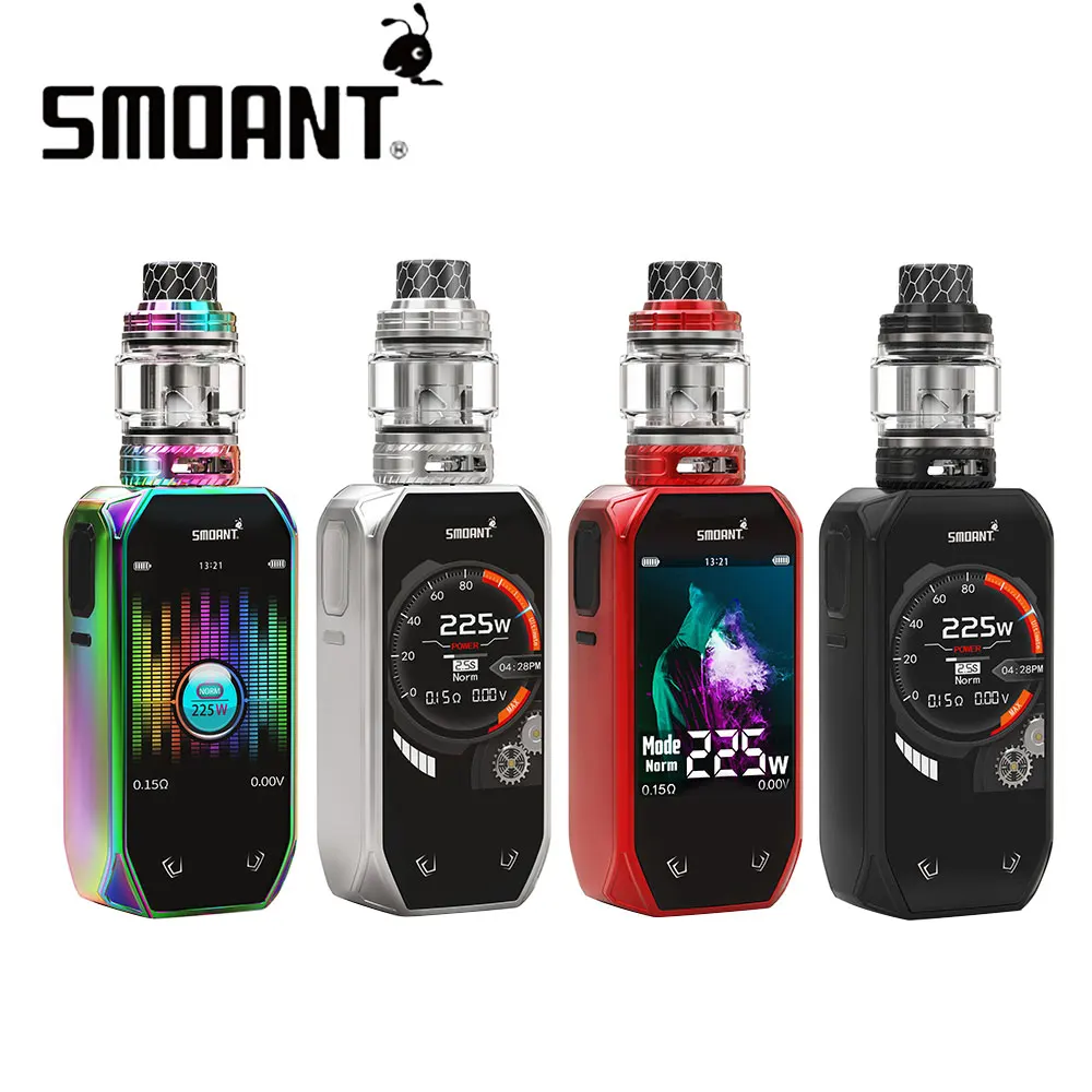 

Original Smoant Naboo 225W TC Kit w/ 4ml/2ml Naboo Tank & Updated Ant225 Chipset 2+1 UI Options No 18650 Battery vs Smoant Cylon