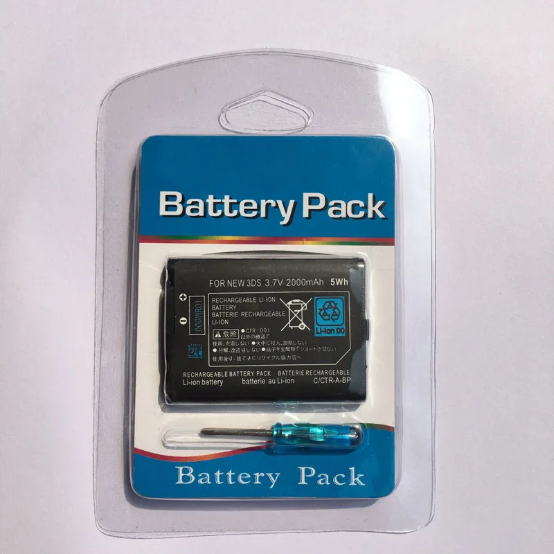 100 Brand New 3 7v 00mah Rechargeable Battery Power Pack Replacement With Tool For Nintendo New 3ds Game Console Power Battery Power Battery Packpower Pack Batterie Aliexpress