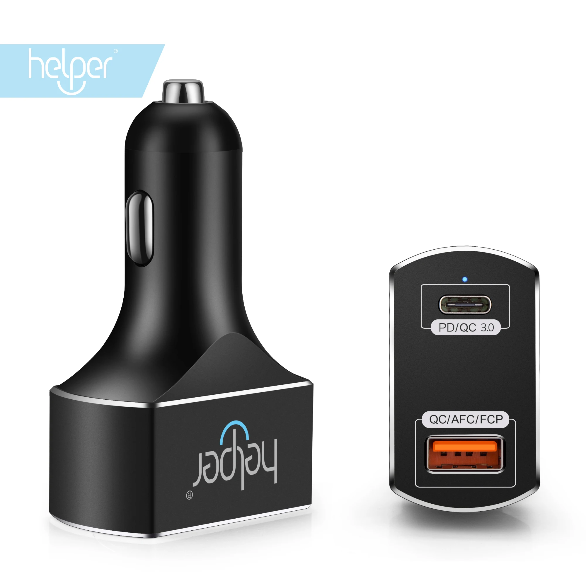 USB C PD Car Charger with Power Delivery Quick Charge 3.0 USB-C 63W QC3.0 USB Car Charger Adapter for Laptop Notebook