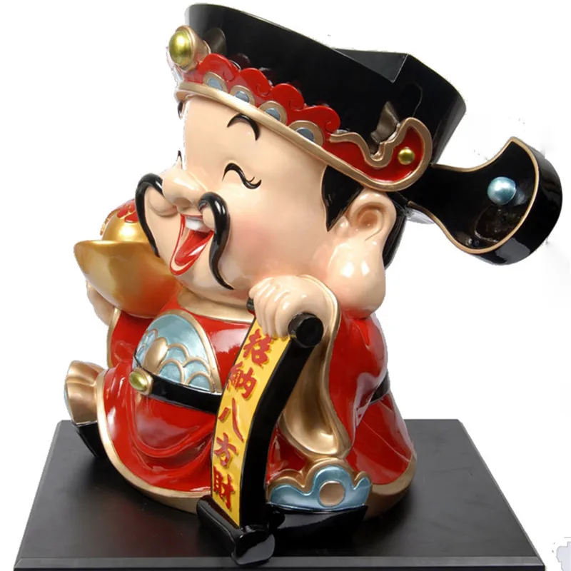 1 шт. традиционная китайская мультяшная Копилка Бог богатства куклы украшения ручной работы статуя украшение для дома для магазина открытие подарок