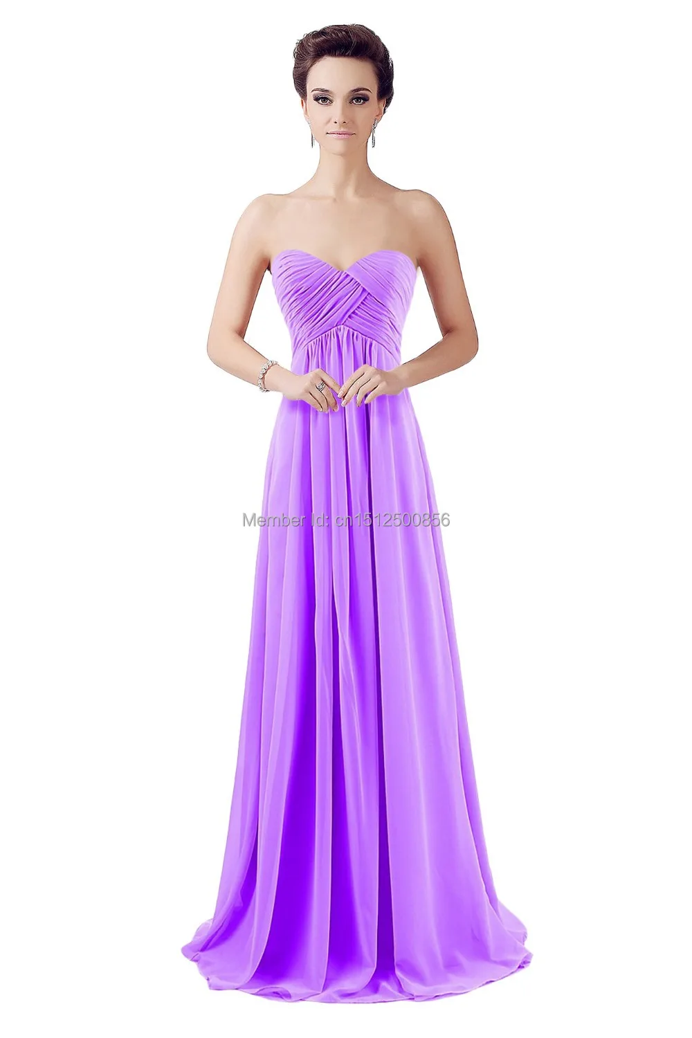 new arrival long lilac / lavender bridesmaid dress under 50in