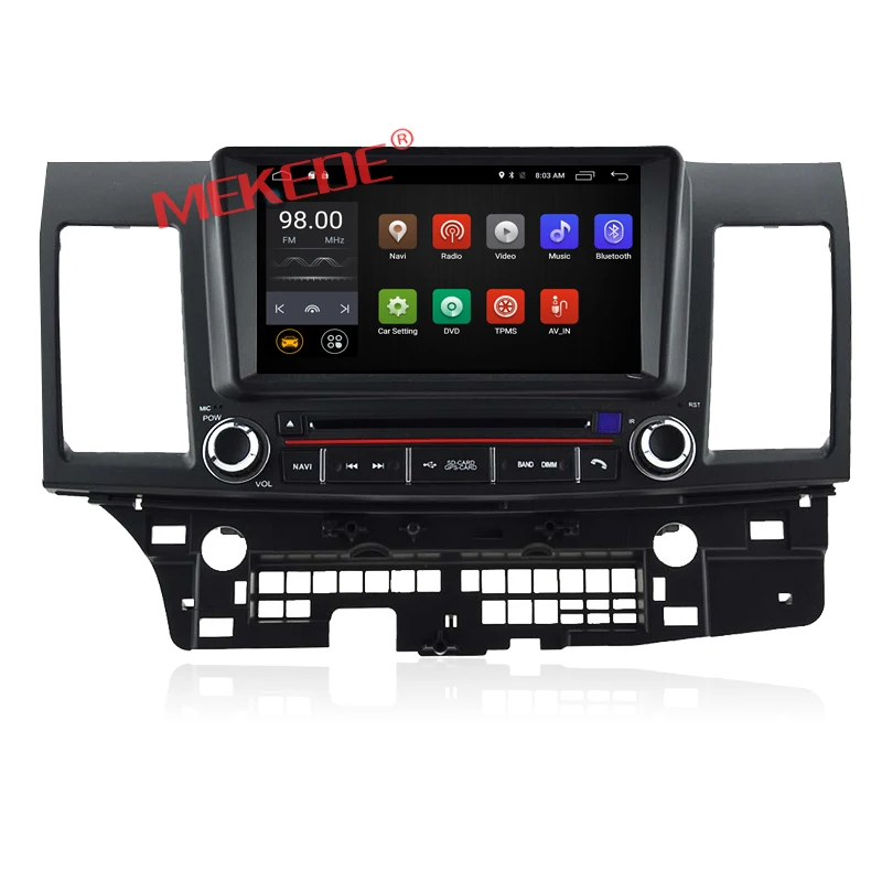 Android7.1 2G ram 16G rom 1024*600 HD экран Автомобильный dvd плеер gps навигатор для Mitsubishi Lancer