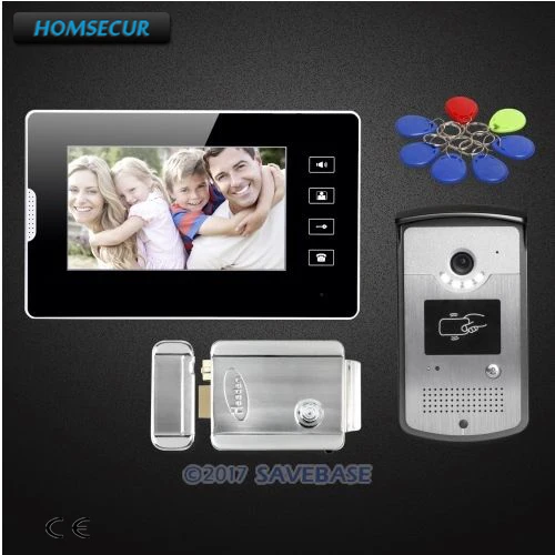 HOMSECUR 7\ Wired Video Door Entry Call System with Touch Panel Monitor for Home Security