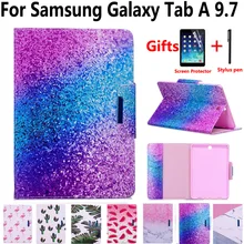 Мрамор роспись магнит из искусственной кожи чехол для Samsung Galaxy Tab A 9,7 SM-T550 T550 T555 P550 с Экран защитная пленка ручка