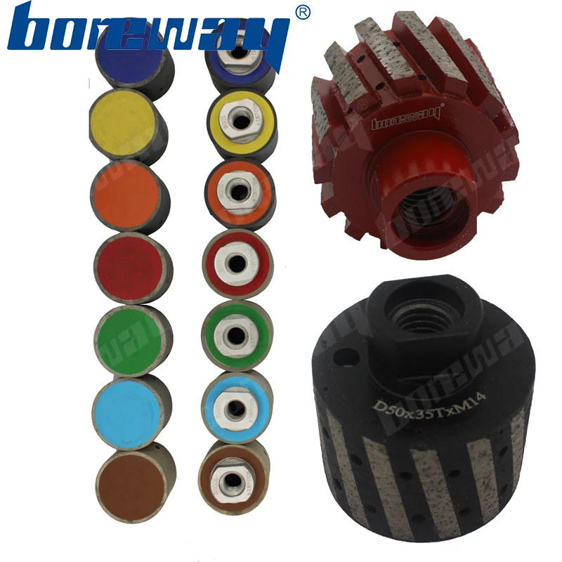 

D50mm*35T*M14 Whole Set Solution Diamond Drum Wheel For Processing Sink Counter Top In Slab
