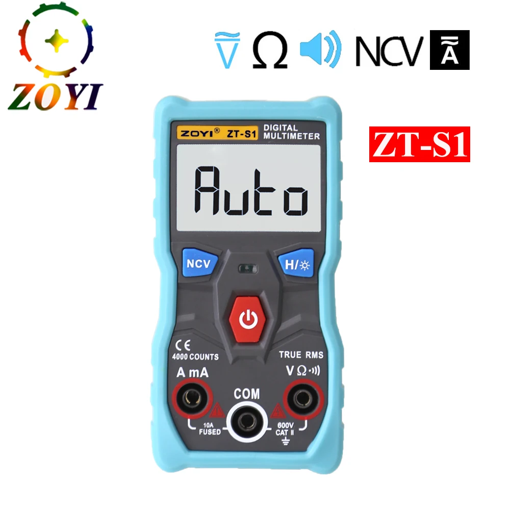 

ZOYI Digital Multimeter tester LCD automatic True RMS Multimeter with NCV DATA HOLD backlight Flashlight AC/DC current/Voltage
