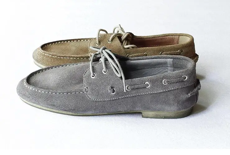 Flats loafers men lace up genuine leather lace up suede summer breathable Moccasin Gommino japanese style casual single shoes Flats loafers men lace up genuine leather lace up suede summer breathable Moccasin Gommino japanese style casual single shoes
