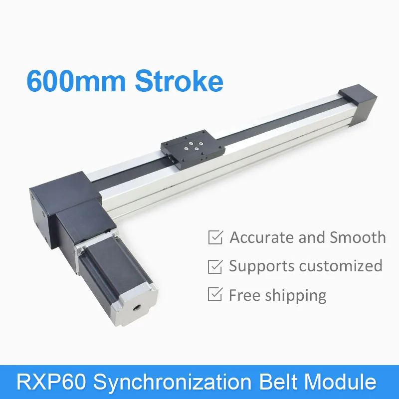 RXP60 Guide Length 600mm Synchronization Belt Linear Module Sliding Table CNC Motion Rail Motored XY Stage