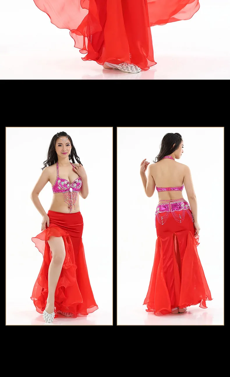 Для женщин живота Танцевальный Костюм Леди bellydancing юбка 2-слойная юбка из сетчатой ткани живота Танцы юбка производительность Танцы одежда