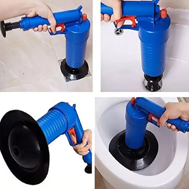 Us 13 92 35 Off Drop Shipping Home High Pressure Air Drain Blaster Pump Plunger Sink Pipe Clog Remover Toilets Bathroom Kitchen Cleaner Kit In Pumps