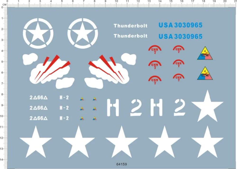 Universal Detail U.S.A US ARMY Military White Star Tank Markings Model Kit Decal 