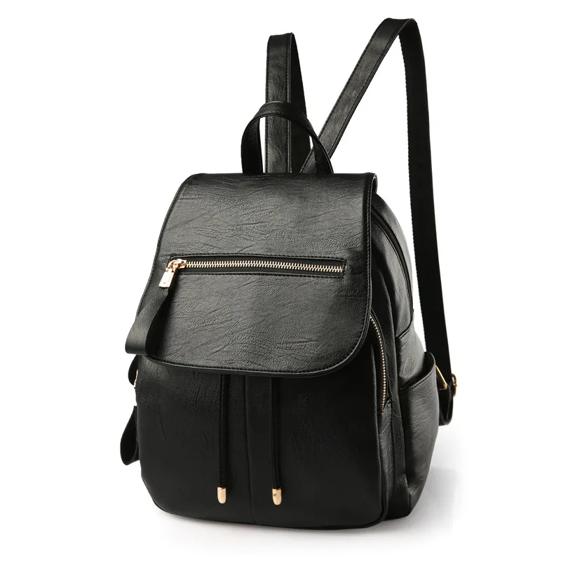 High Quality soft Pu leather backpack women 2017 small autumn new Ladies back pack school bags
