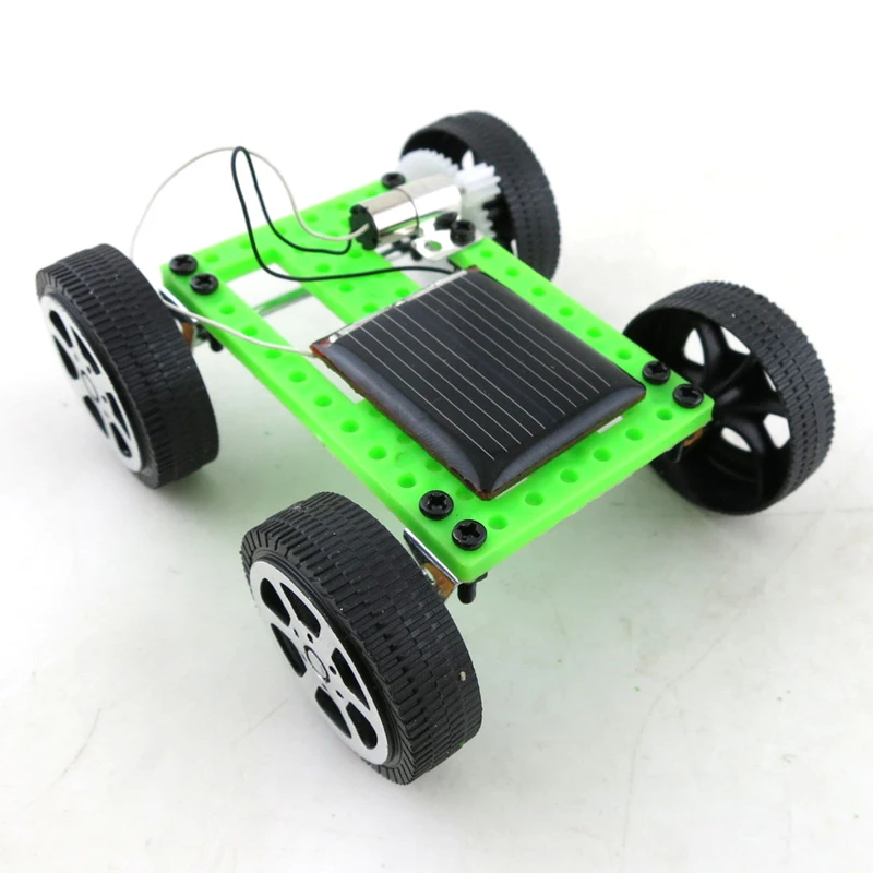 1set Mini Solar Car Children Handmade Solar Powered Toys Car Child