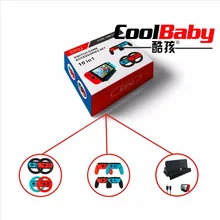 10 в 1 Аксессуары Набор для Nintend коммутатор 4* рулевого колеса ручка для радости-con сцепление 4* ручки регулятора Тип-C зарядный кабель