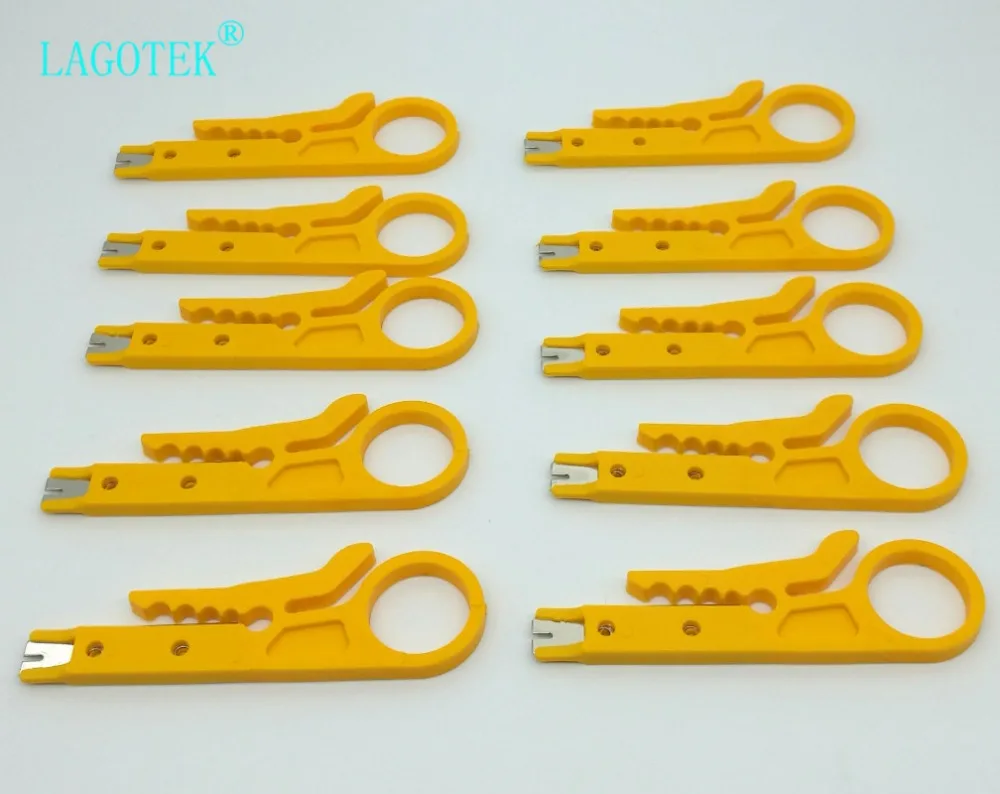10pcs Network UTP Cable Cutter Stripper Plier Punch Down Hand Tools Easy Use Mini Portable Simple Data Cable Wire Plier