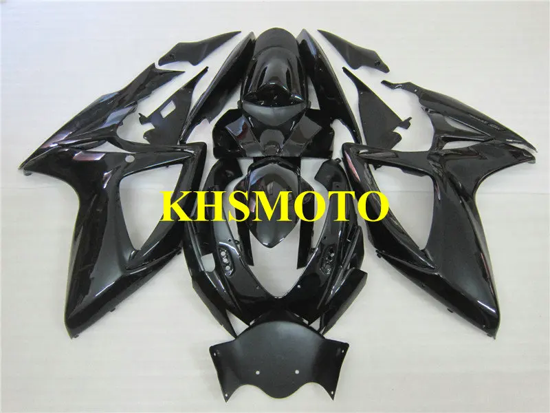 

Injection mold Fairing Kit for SUZUKI GSXR 600 750 K6 06 07 GSXR600 GSXR750 2006 2007 ABS All gloss black Fairings+7gifts SD93