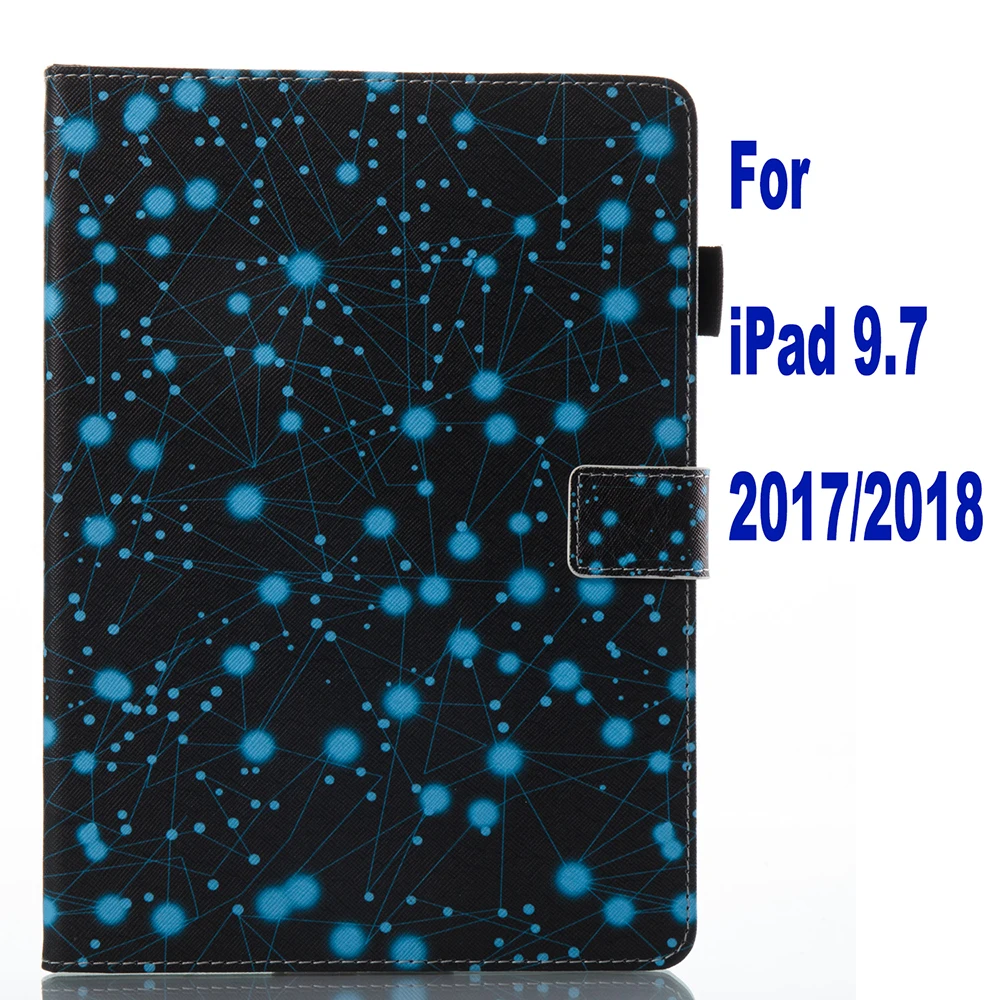 Чехол-бумажник с подставкой для карт Apple iPad 9,7 / iPad 5/6 Air Air2, чехол для планшета, модный корпус с рисунком черепа - Цвет: as photo