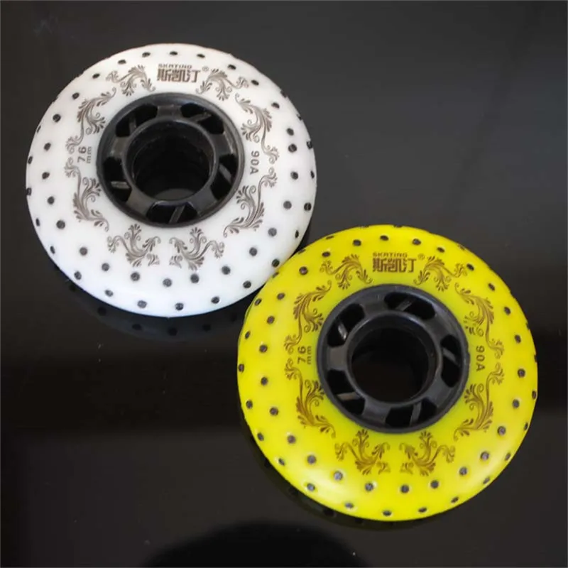 Колесо для катания на коньках 52 104 156 208 80 мм 76 72 белый желтый|skate wheels 80mm|skate wheelswheels 80mm