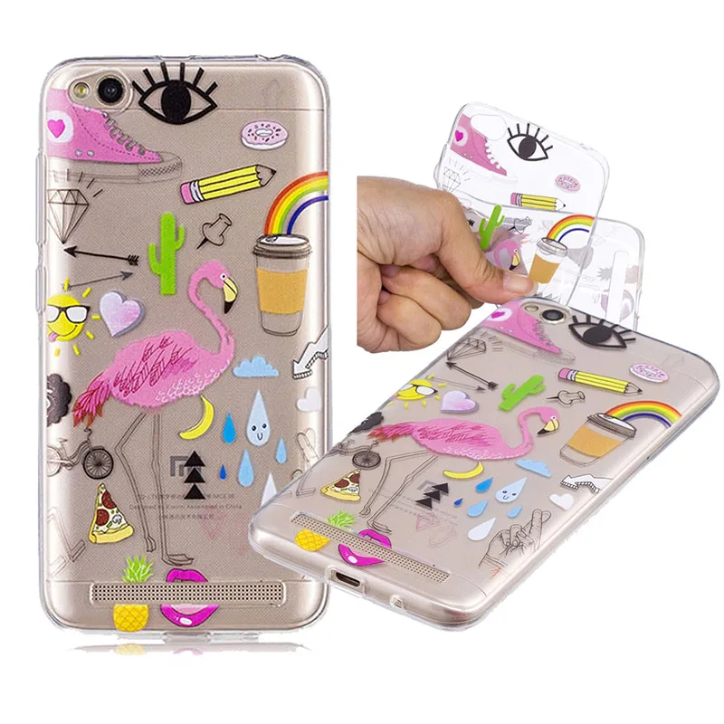 Slim Patterned Clear Soft TPU Gel Silicone Case Cover For Xiaomi Mi A1 Redmi 4X 4A Ultra Thin Phone Capa For Redmi Note 5A 4X 5A(2)