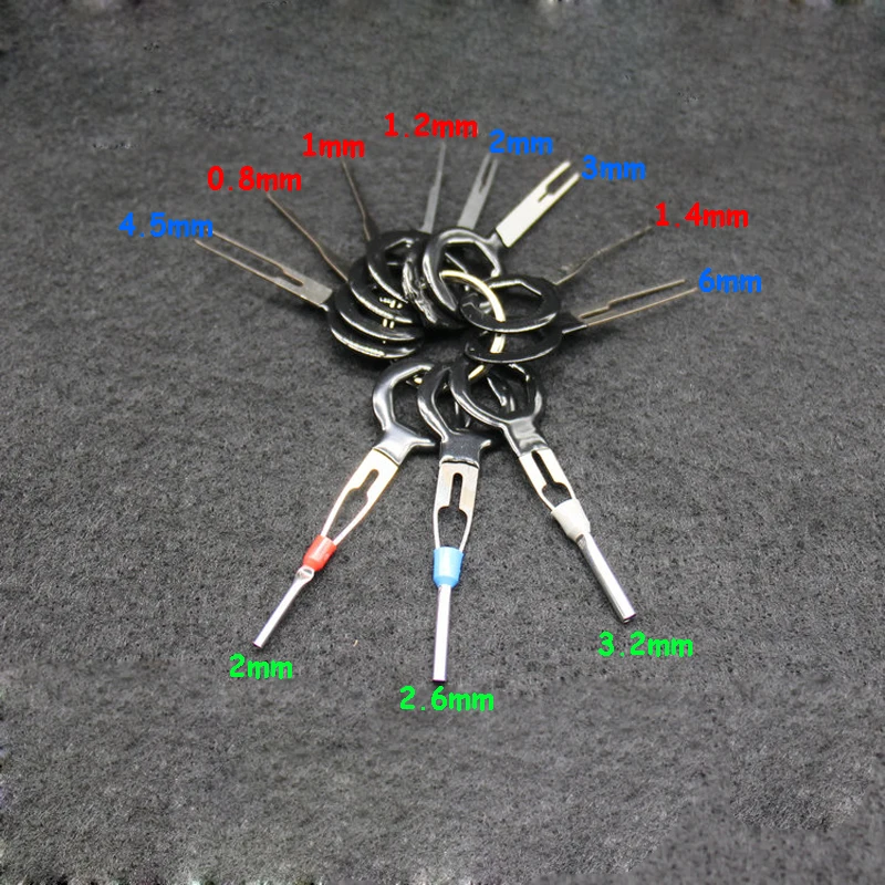 11 шт. авто автомобильный разъем монтажная плата провода жгут терминал извлечения соединитель обжимной штифт назад иглы Удалить Набор инструментов