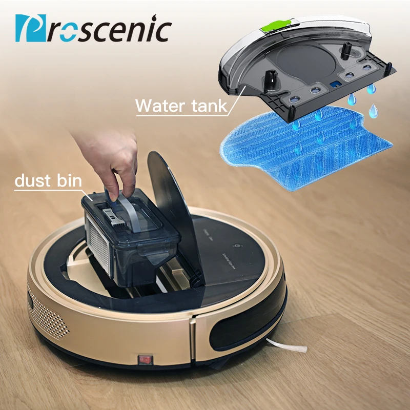 Robotic Vacuum Cleaner Proscenic 790T Vacuum Mop Sweep 3 in 1 Cleaner for Pet Hair Wifi Connected Robot Vacuum 1200Pa
