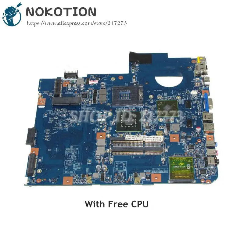 

NOKOTION Laptop Motherboard For Acer aspire 5738 MAIN BOARD PM45 DDR3 Free CPU JV50-MV 48.4CG08.011 MBP5601017