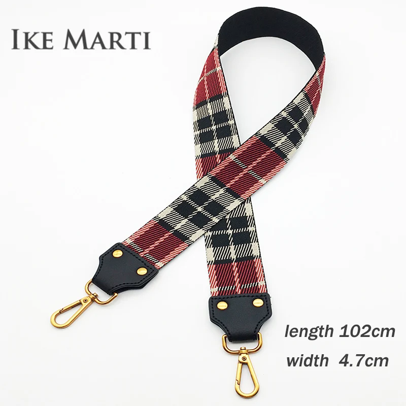 2018 New Fashion Plaid Wide Shoulder Bag Strap for Bags Accessories