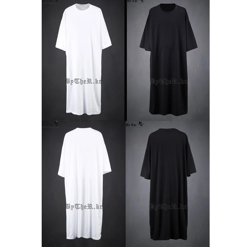 mens extra long white tee shirts