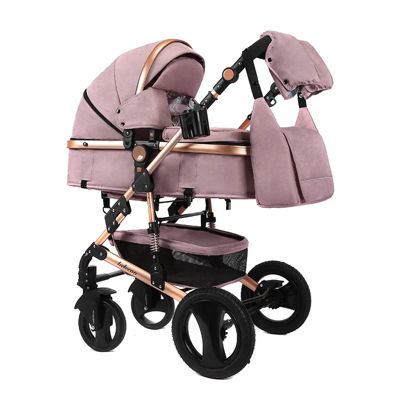 LUXMOM детская коляска, 2 в 1 Высокая Пейзаж luxmom детская коляска, хорошее качество зимняя коляска, и бесплатный лимит подарков - Цвет: color3