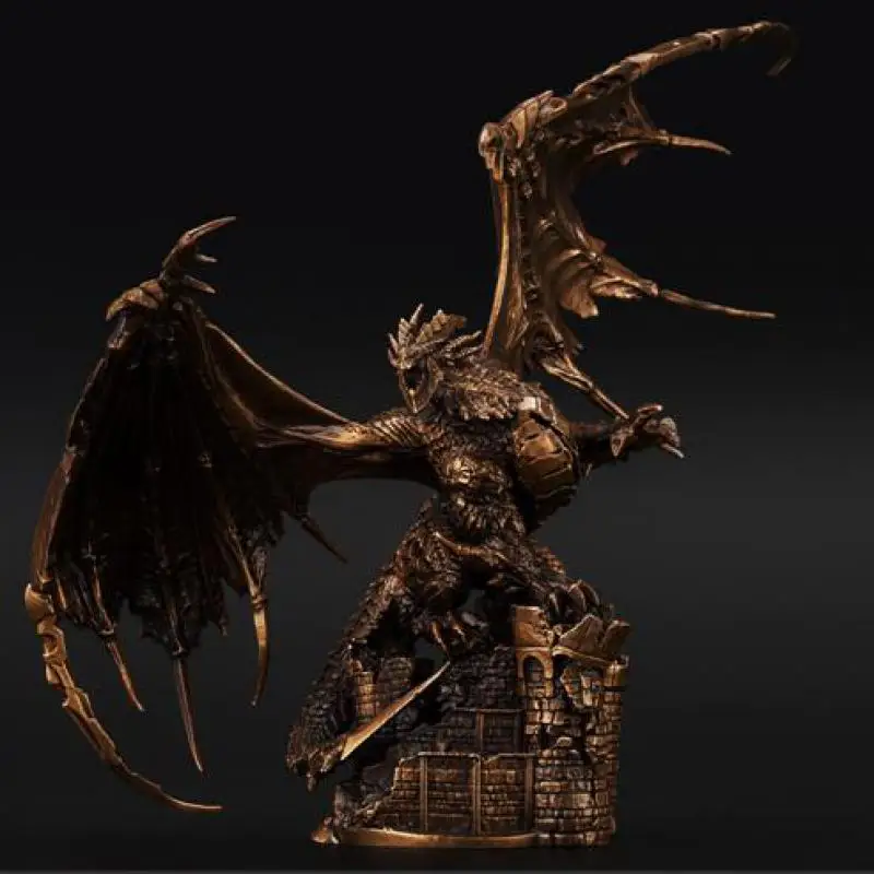 

OGRM Crafts Wow World Metal Statue Bronze Deathwing Model Neltharion Figure