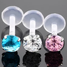 1 шт. пирсинг из ПТФЭ биоппласт кристалл для губ Morne Tragus Labret Кольцо ушной Шпильки Набор палок пирсинг губ кольца сексуальное пирсинг для тела ювелирные изделия